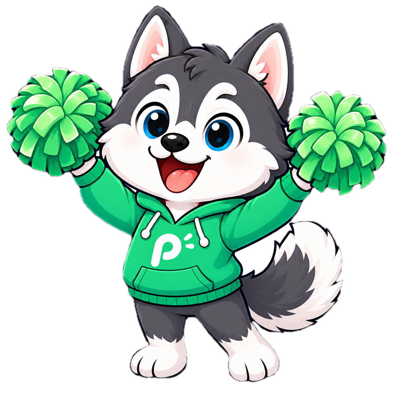 Husky cheering